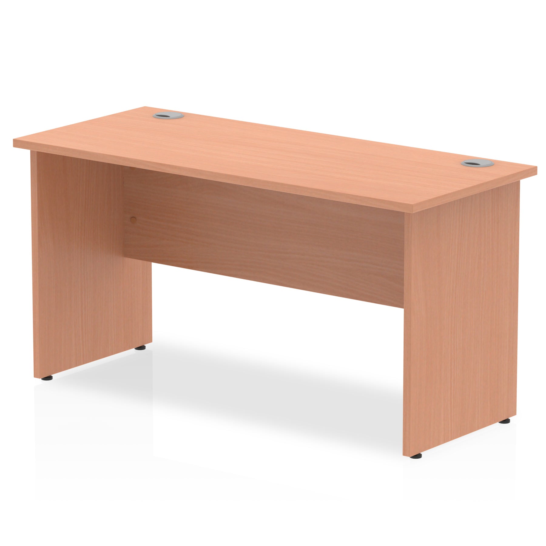 Impulse 1400 x 600mm Straight Desk Beech Top Panel End Leg MI001730 - ONE CLICK SUPPLIES