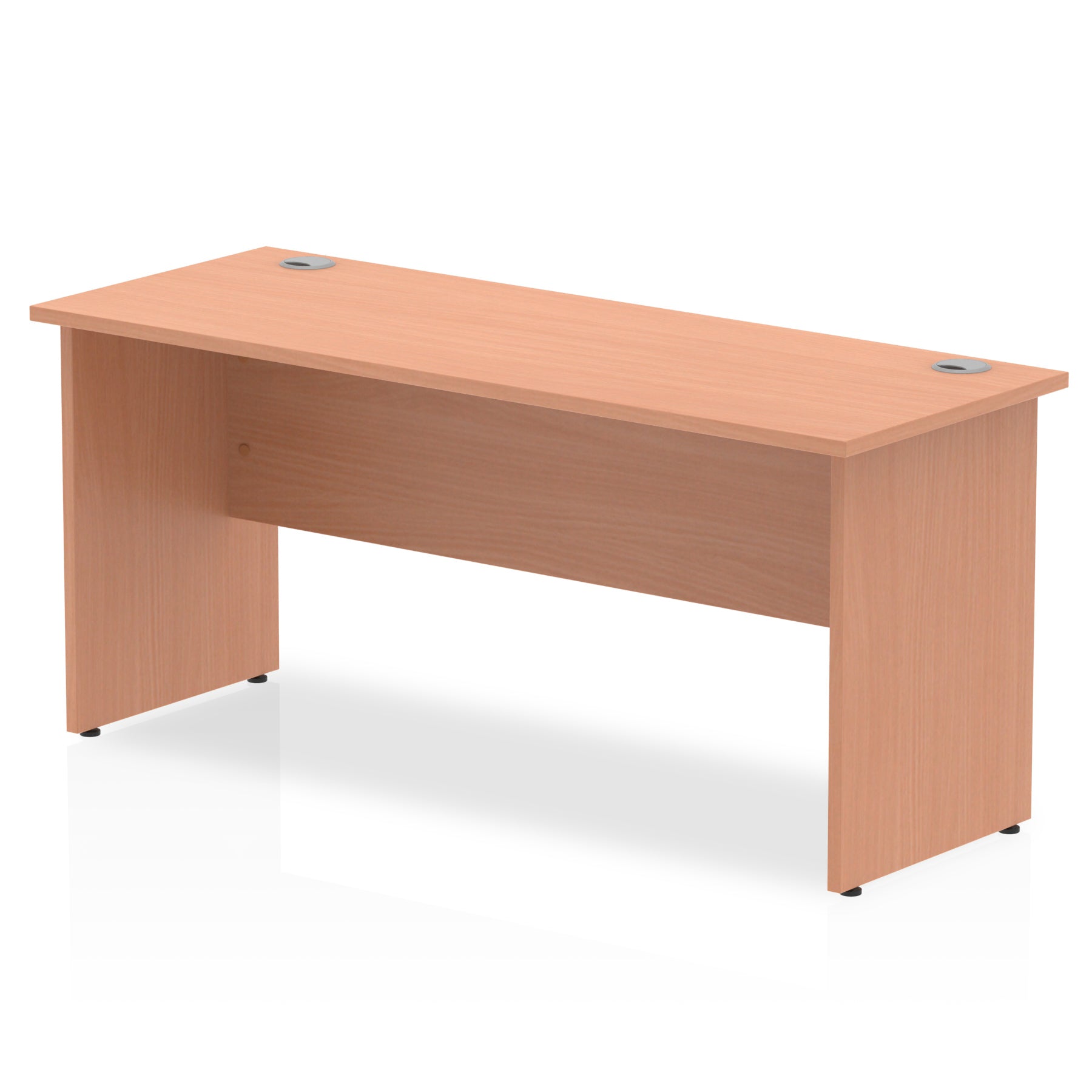 Impulse 1600 x 600mm Straight Desk Beech Top Panel End Leg MI001731 - ONE CLICK SUPPLIES