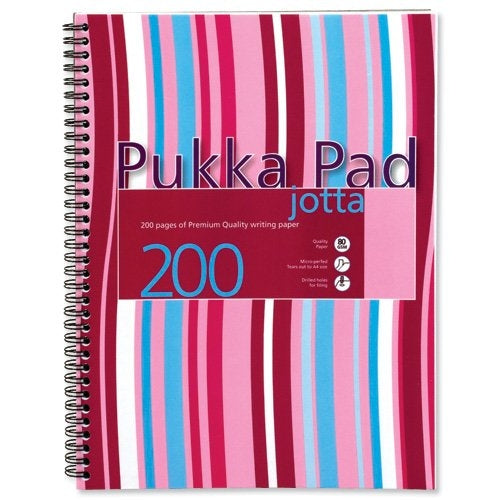 Pukka Pads Pink/Blue Stripes Jotta A4 Notebook {3 Pack} - ONE CLICK SUPPLIES