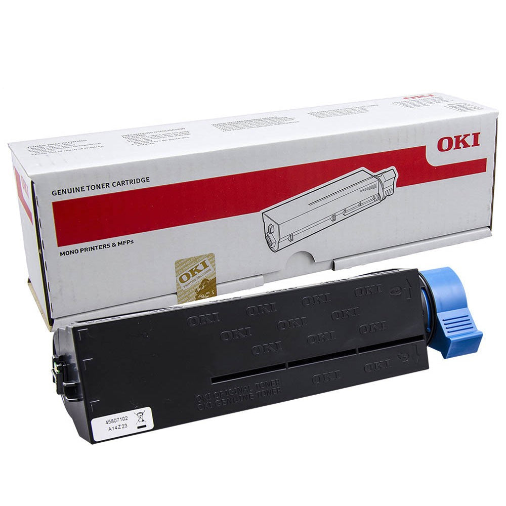 Genuine Black Oki 45807102 Toner Cartridge (45807102 Laser Printer Cartridge) - ONE CLICK SUPPLIES