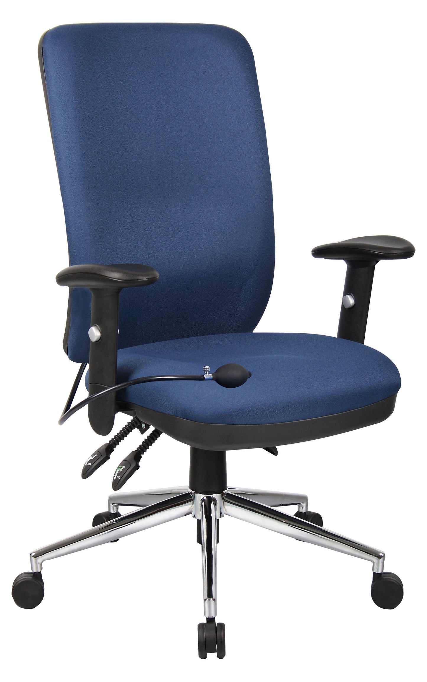 Chiro High Back Chair with Arms Blue OP000007 - ONE CLICK SUPPLIES