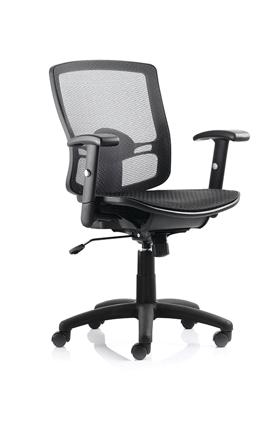 Palma Chair Black Mesh Back Black With Arms OP000104 - ONE CLICK SUPPLIES