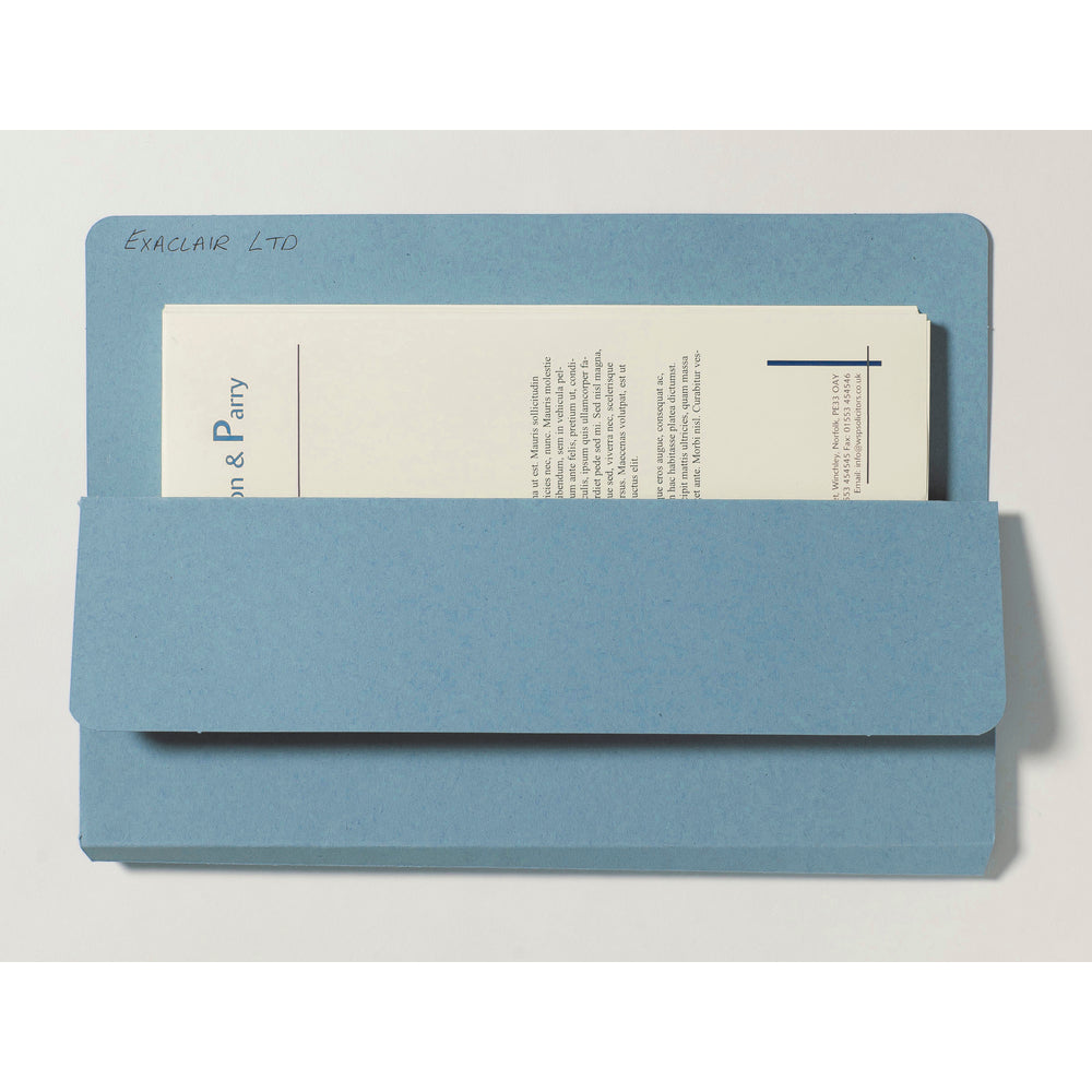 Guildhall Open Top Wallet Manilla Foolscap 315gsm Blue (Pack 50) - OTW-BLUZ - ONE CLICK SUPPLIES