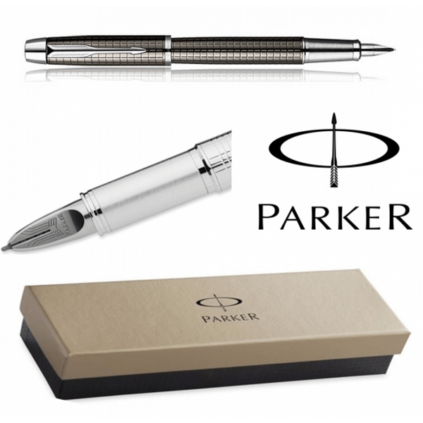 Parker Premium IM Gunmetal/Chrome Fountain Pen - ONE CLICK SUPPLIES