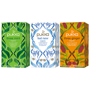 Pukka Herbs Tea Variety Pack - 3 Boxes, 60 Sachets - Digestion Organic Teas Bundle - ONE CLICK SUPPLIES