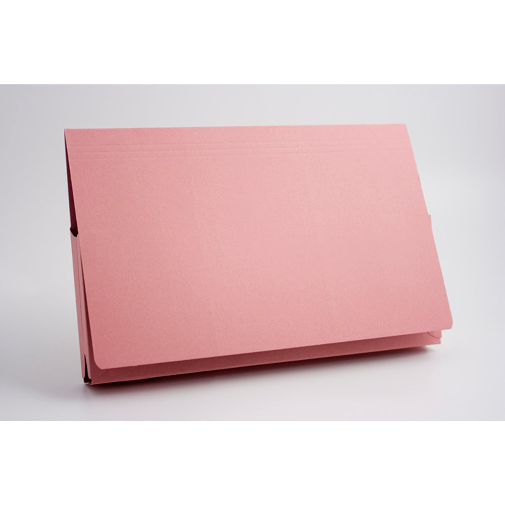 Guildhall Document Wallet Manilla Full Flap Foolscap 315gsm Pink (Pack 50) - PW2-PNKZ - ONE CLICK SUPPLIES