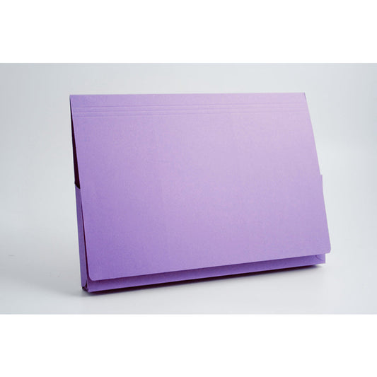 Guildhall Document Wallet Manilla 14x10 Full Flap 315gsm Mauve (Pack 50) - PW3-MVEZ - ONE CLICK SUPPLIES