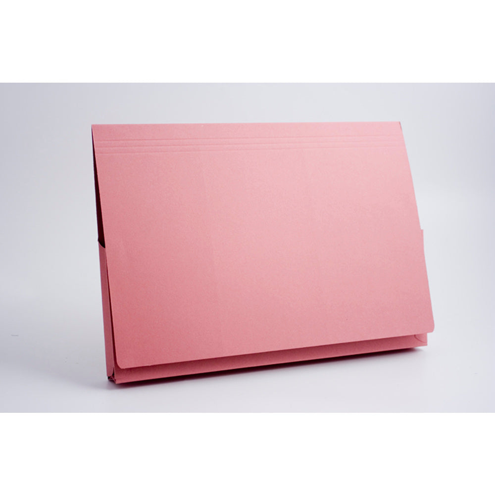 Guildhall Legal Wallet Manilla 356x254mm Full Flap 315gsm Pink (Pack 50) - PW3-PNKZ - ONE CLICK SUPPLIES