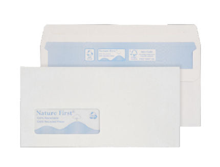 Blake Purely Environmental Wallet Envelope DL Self Seal Window 90gsm White (Pack 1000) - RN17884 - ONE CLICK SUPPLIES