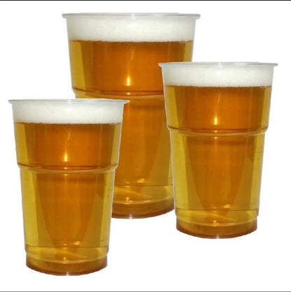 Plastic Half Pint Glass Clear (Pack of 50) 0510033