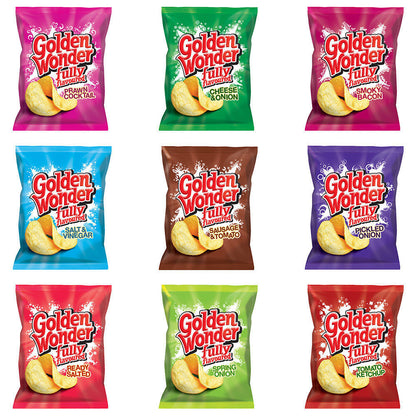 Golden Wonder Crisps Sausage & Tomato Pack 32's