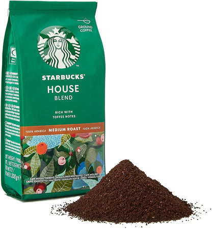 Starbucks Medium House Blend Ground Filter Coffee, 100% Arabica, 200g