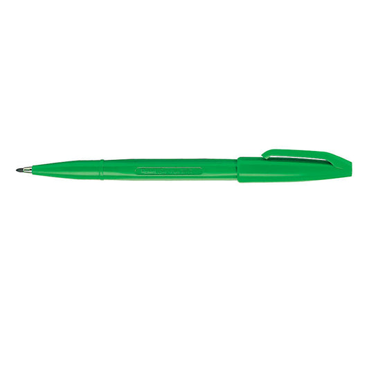 Pentel Original Sign Pen S520 Fibre Tip Pen 2mm Tip 1mm Line Green (Pack 12) - S520-D - ONE CLICK SUPPLIES