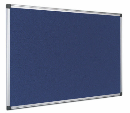 Bi-Office Maya Fire Retardant Blue Felt Noticeboard Aluminium Frame 1800x1200mm - SA2701170 - ONE CLICK SUPPLIES