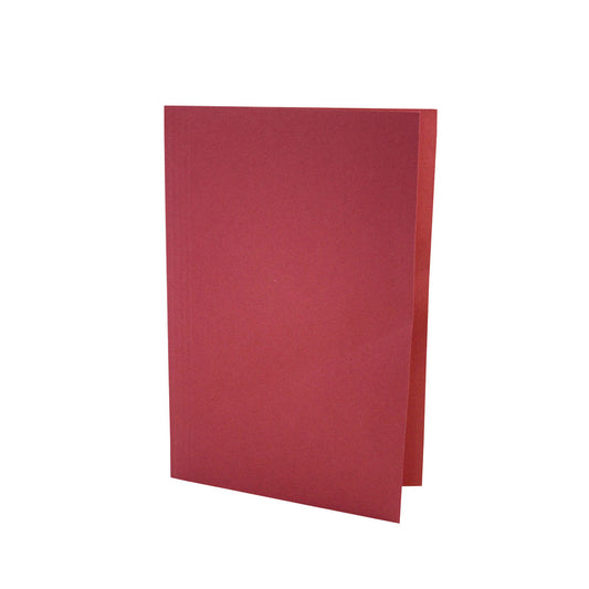 Exacompta Square Cut Folder Manilla Foolscap 180gsm Red (Pack 100) - SCL-REDZ - ONE CLICK SUPPLIES