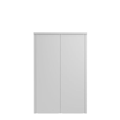 Phoenix SCL Series 2 Door 3 Shelf Steel Storage Cupboard in Grey with Key Lock SCL1491GGK - ONE CLICK SUPPLIES