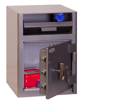 Phoenix Cash Deposit Size 1 Security Safe Key Lock Graphite Grey SS0996KD - ONE CLICK SUPPLIES