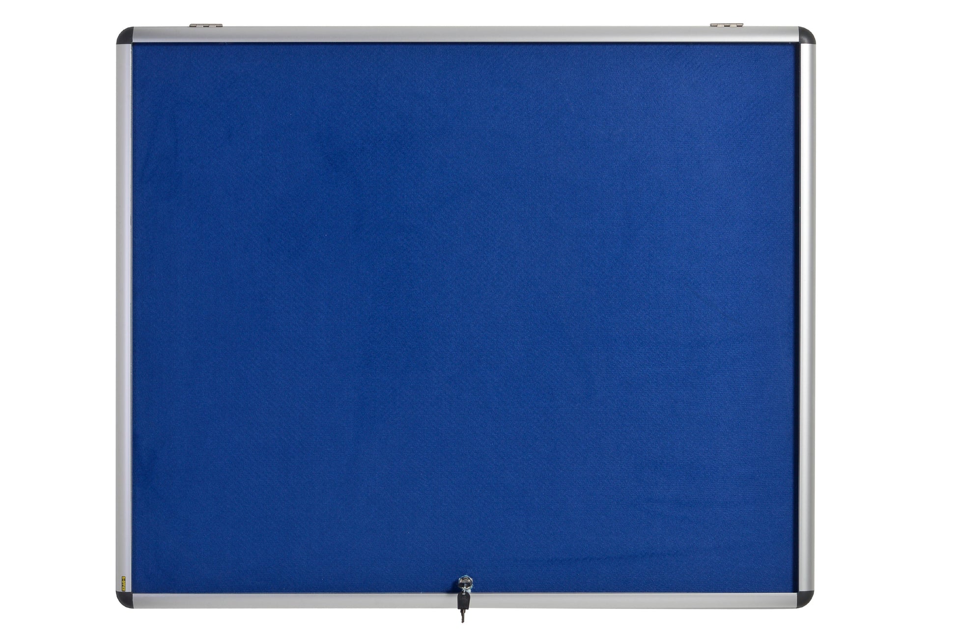 Bi-Office Fire Retardant Blue Felt Lockable Noticeboard Display Case 8 x A4 924x653mm - ST350101150 - ONE CLICK SUPPLIES