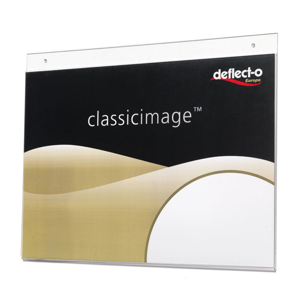 Deflecto A4 Landscape Wall Sign Holder - ONE CLICK SUPPLIES