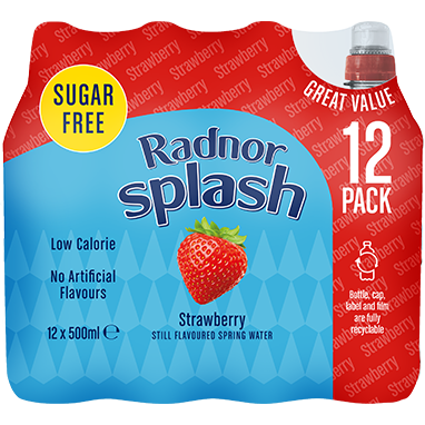 Radnor Splash Sugar Free Strawberry 12x500ml - ONE CLICK SUPPLIES