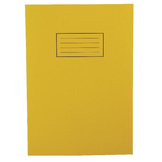 Silvine A4 Exercise Book Ruled and Margin 80 Pages Yellow (Pack 10) - ONE CLICK SUPPLIES