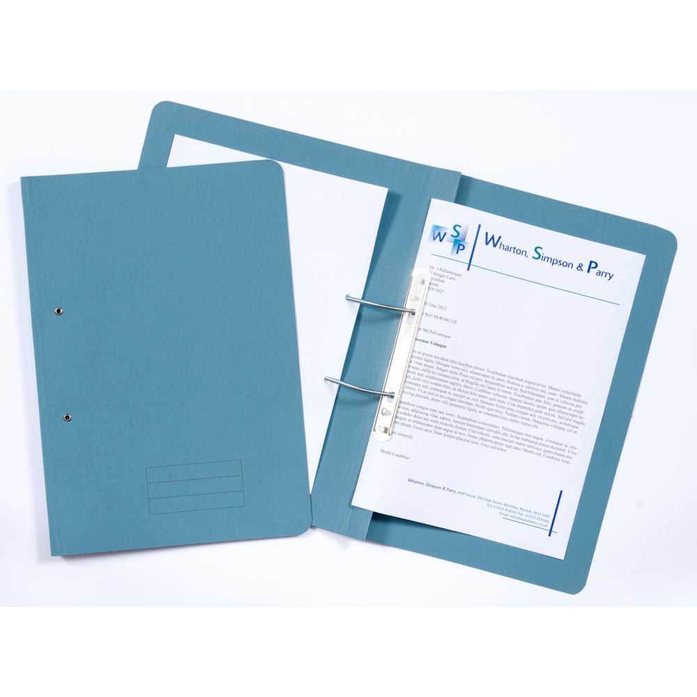 Exacompta Transfer File Manilla Foolscap Blue 285gsm (Pack 25) TFM-BLUZ - ONE CLICK SUPPLIES