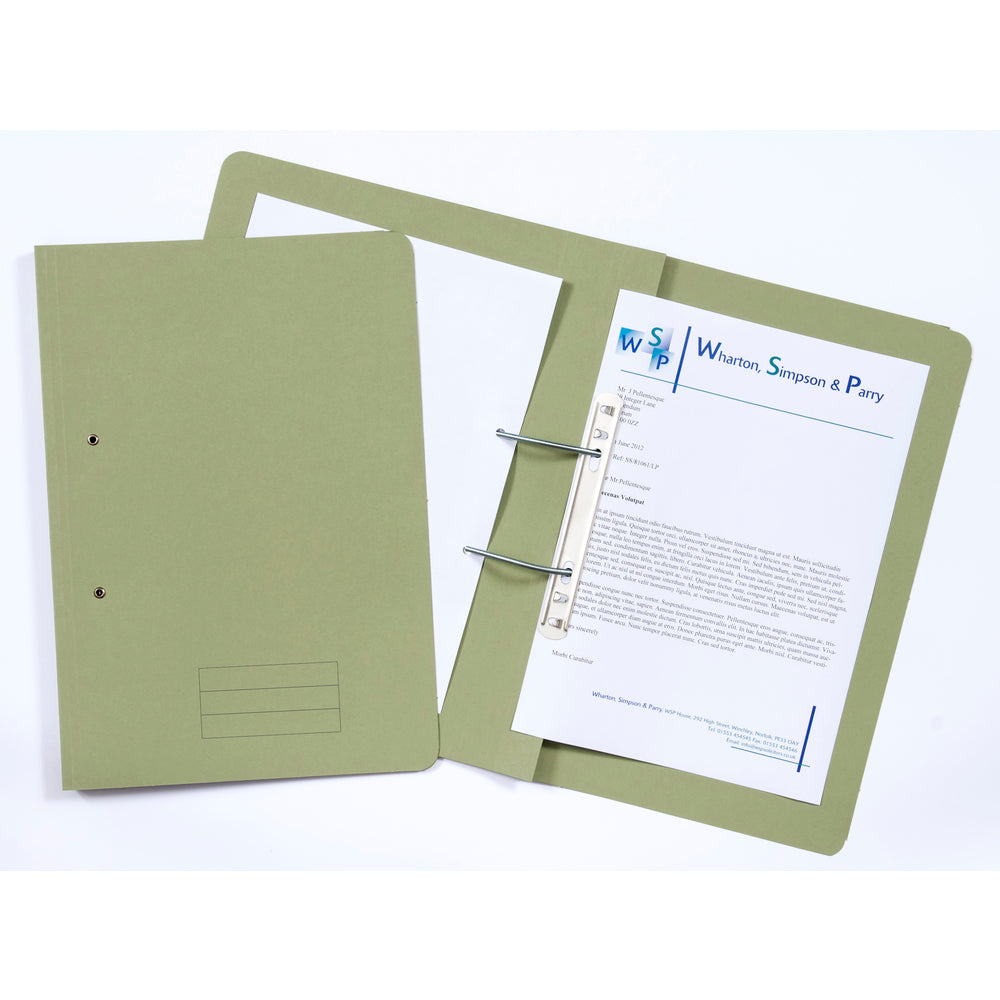 Exacompta Transfer File Manilla Foolscap Green 285gsm (Pack 25) TFM-GRNZ - ONE CLICK SUPPLIES