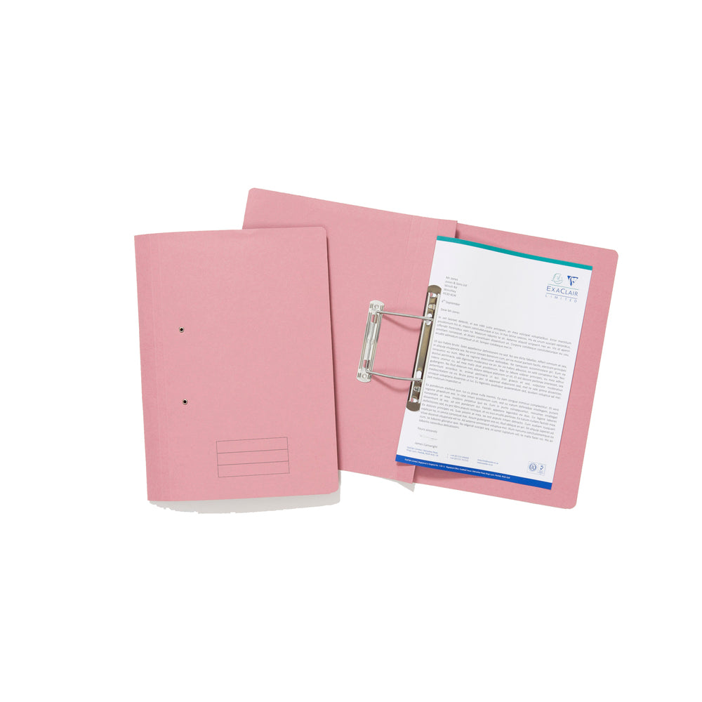 Exacompta Transfer File Manilla Foolscap Pink 285gsm (Pack 25) TFM-PNKZ - ONE CLICK SUPPLIES