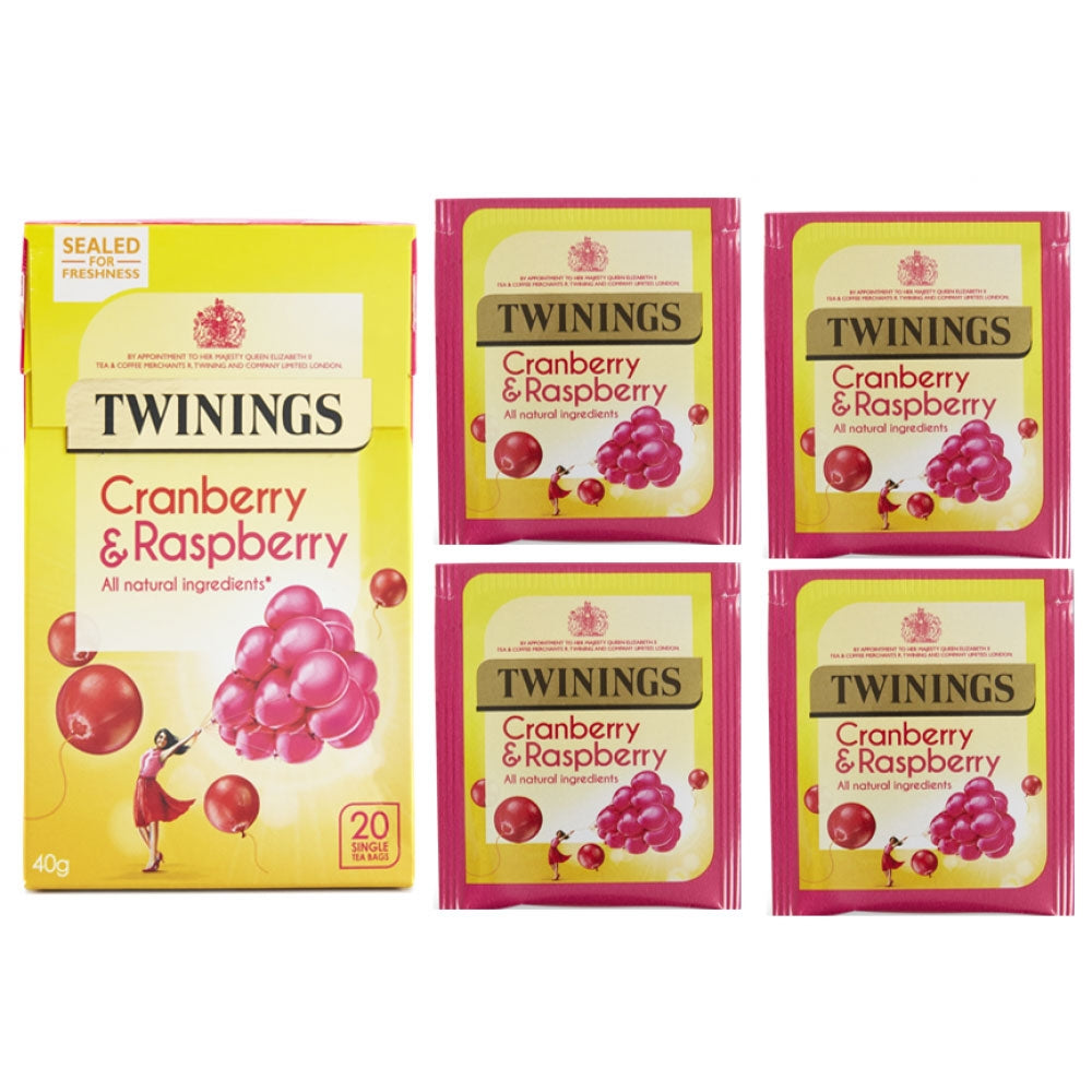 Twinings Cranberry & Raspberry {Individually Wrapped} Tea 20's - ONE CLICK SUPPLIES