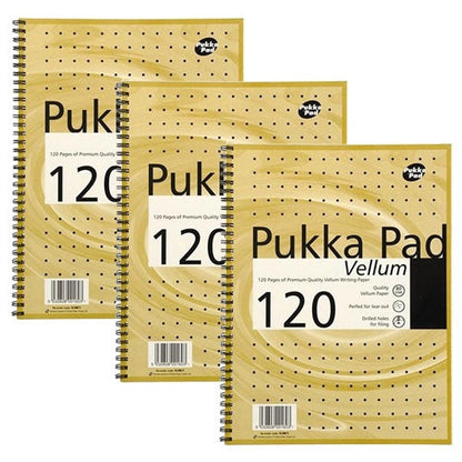 Pukka Pads A4 Vellum Wirebound Notebook 80gsm (Pack 3) - ONE CLICK SUPPLIES