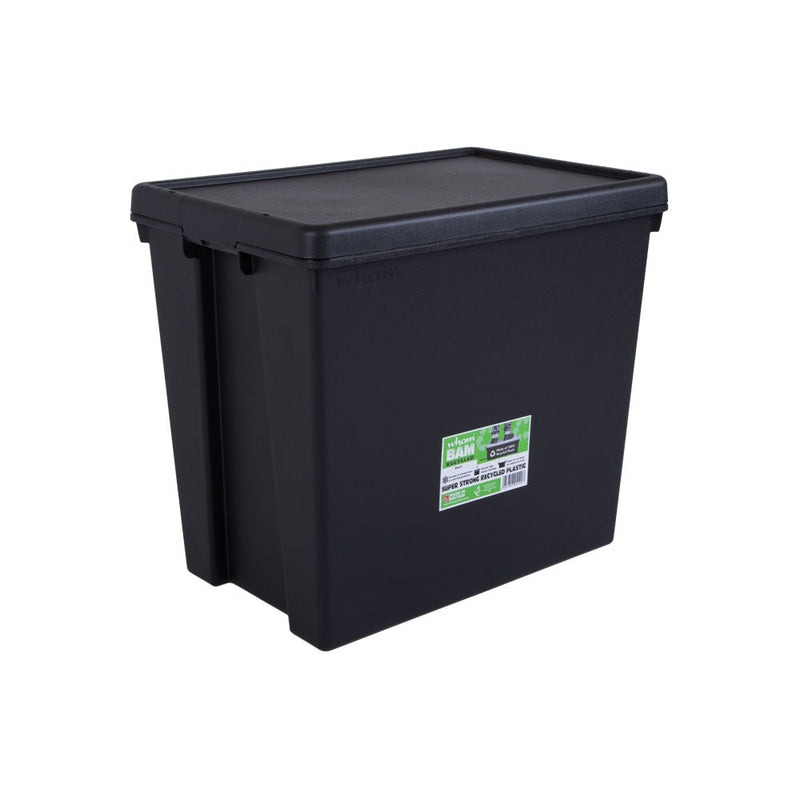 Wham Bam Black Recycled Storage Box 92 Litre - ONE CLICK SUPPLIES