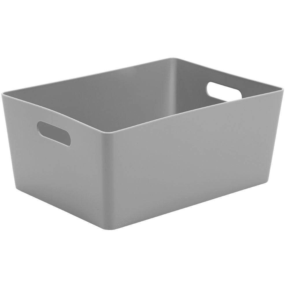 Wham Grey Rectangular Studio Basket 5.02 11.5 Litre - ONE CLICK SUPPLIES