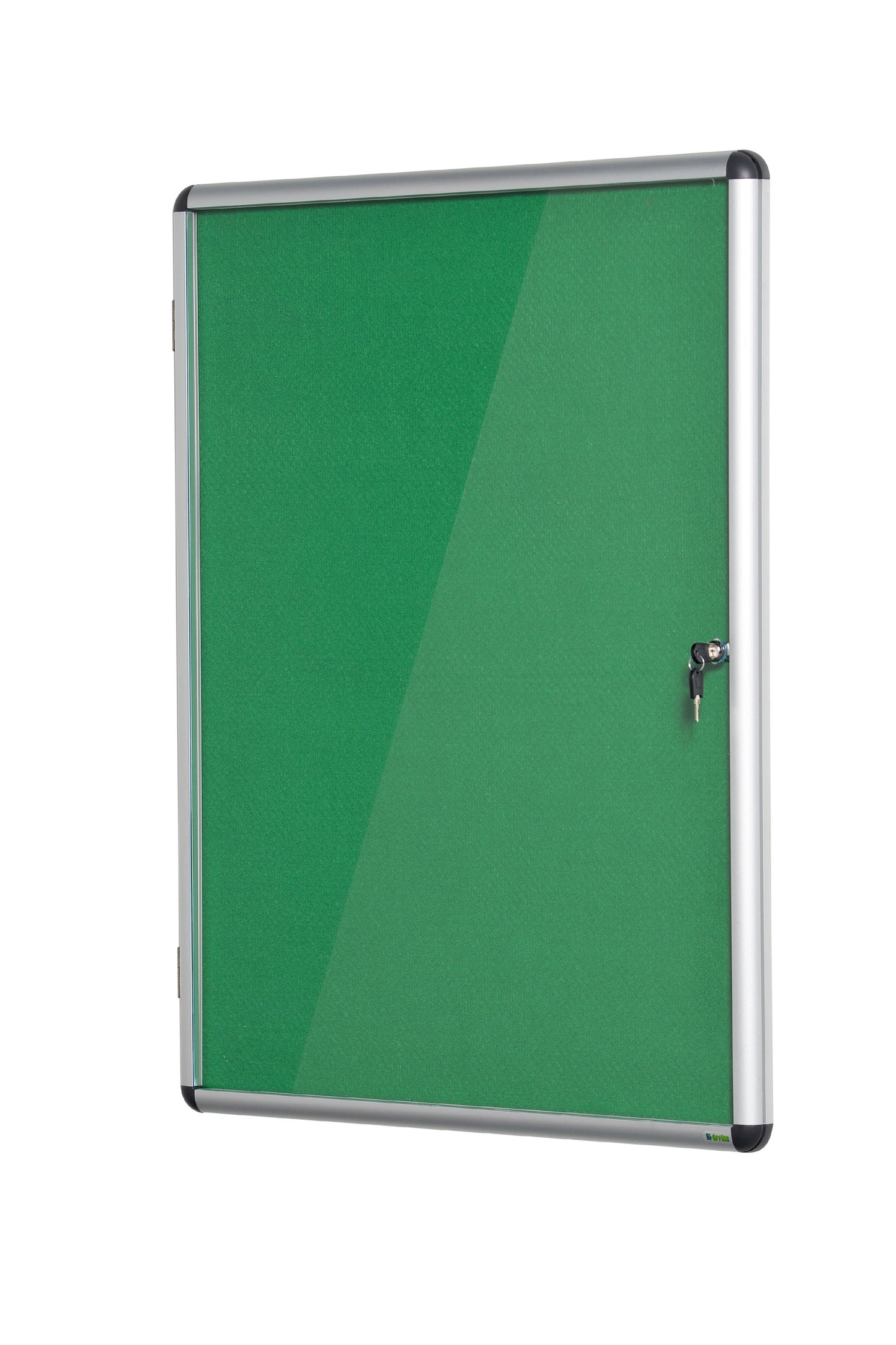 Bi-Office Enclore Green Felt Lockable Noticeboard Display Case 9 x A4 720x981mm - VT630102150 - ONE CLICK SUPPLIES