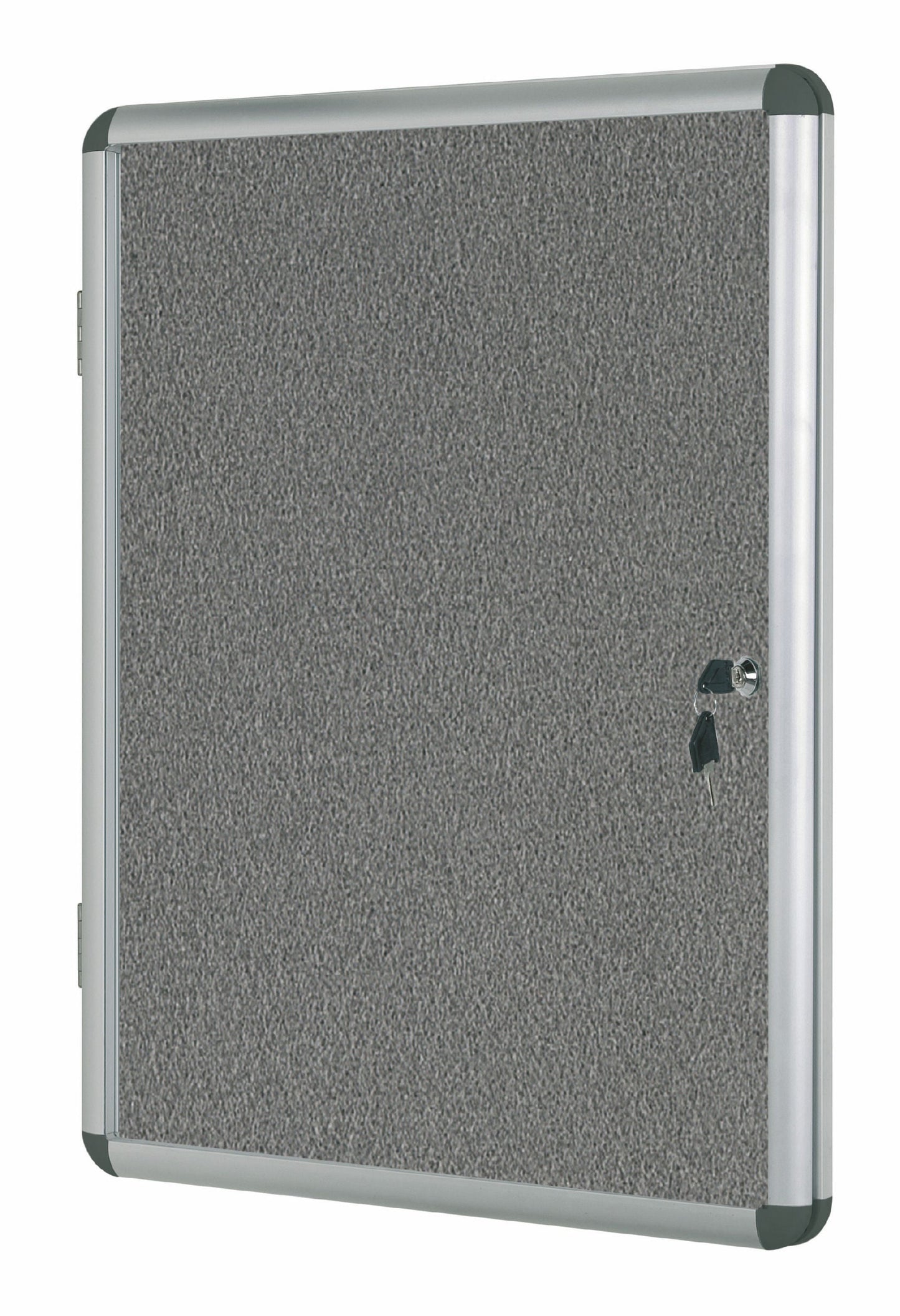 Bi-Office Enclore Grey Felt Lockable Noticeboard Display Case 20 x A4 1160x1288mm - VT740103150 - ONE CLICK SUPPLIES