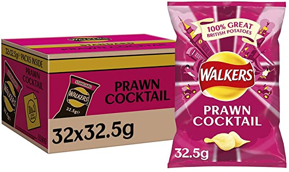 Walkers Prawn Cocktail Crisps Pack 32's - ONE CLICK SUPPLIES