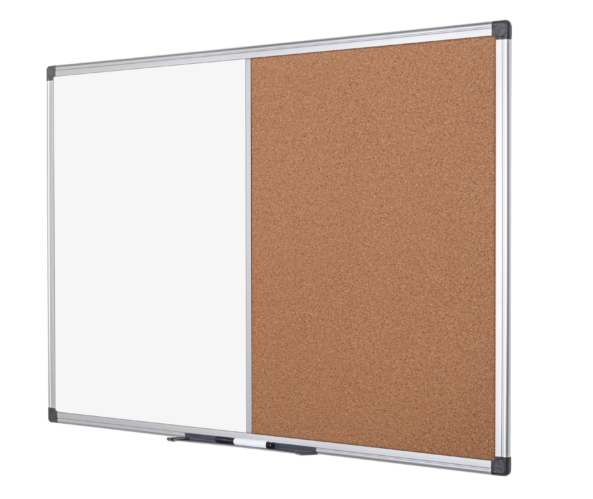 Bi-Office Maya Combination Board Cork/Non Magnetic Whiteboard Aluminium Frame 600x900mm - XA0302170 - ONE CLICK SUPPLIES