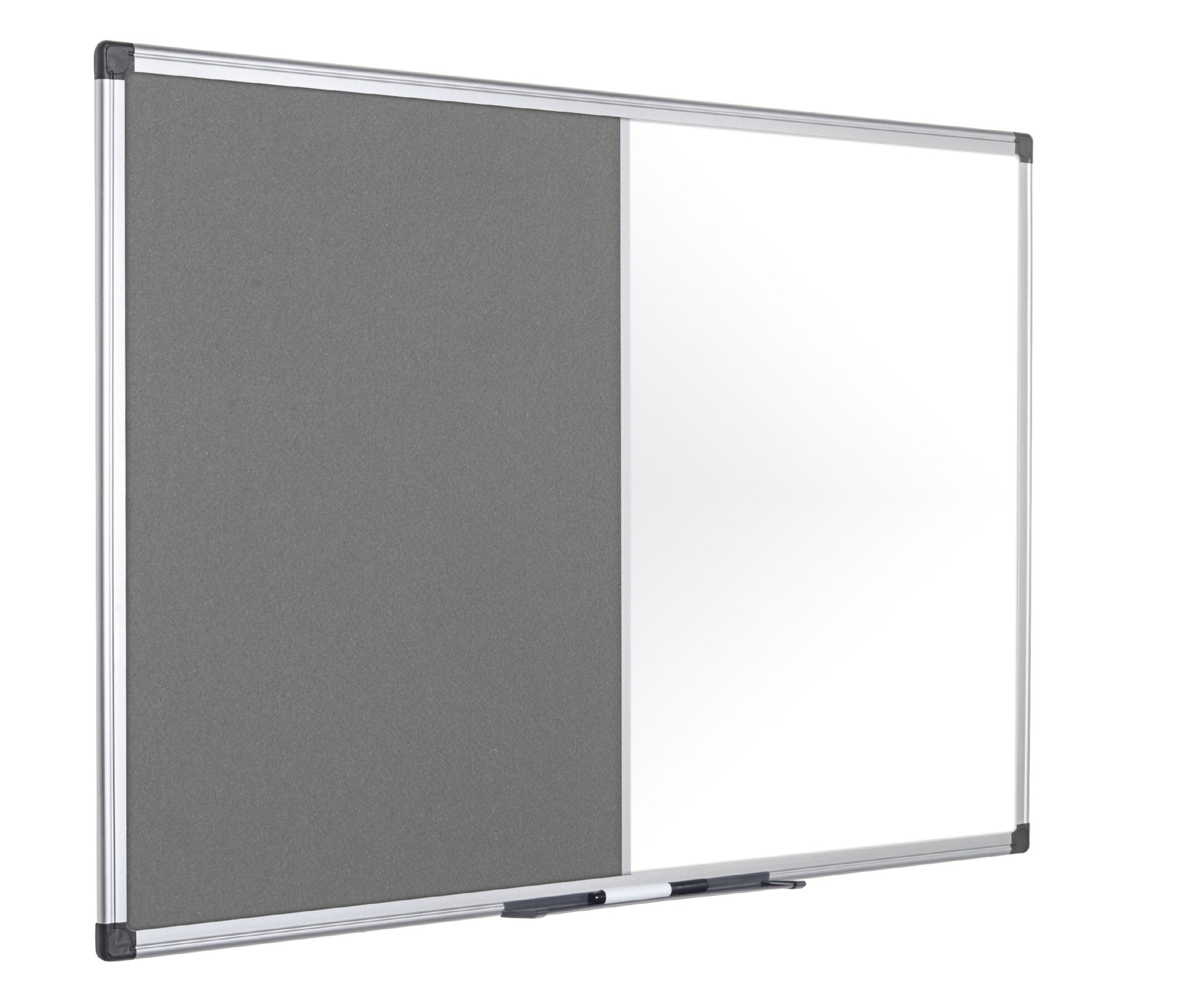 Bi-Office Maya Combination Board Grey Felt/Non Magnetic Whiteboard Aluminium Frame 900x600mm - XA0320170 - ONE CLICK SUPPLIES