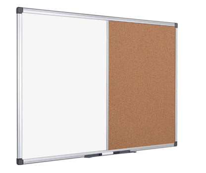 Bi-Office Maya Combination Board Cork/Non Magnetic Whiteboard Aluminium Frame 1800x1200mm - XA2702170 - ONE CLICK SUPPLIES